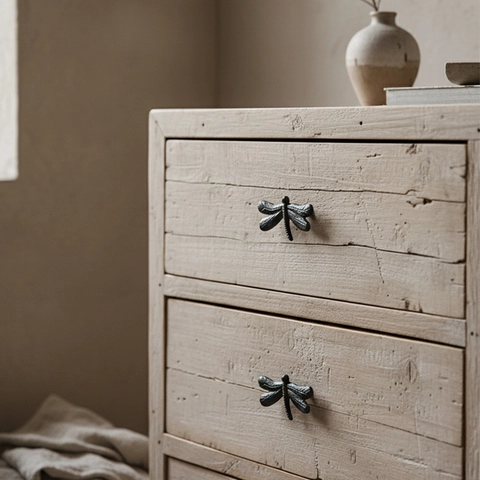 Dragonfly Drawer Pull Handle Cast Iron Vintage Retro Animal Shape Decorative Knob For Cabinet Cupboard Wardrobe Furniture