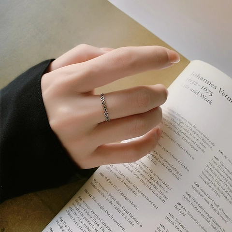 Zigzag Wavy Rainbow Ring 925 Sterling Silver Colorful Zircon Sparkling Stackable Fashion Jewelry For Women