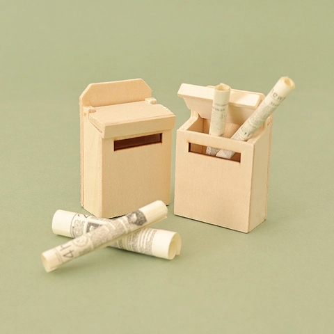 Cassetta Delle Lettere Miniatura In Legno Accessorio Casa Delle Bambole Decorazione Natalizia Ornamento Giocattolo