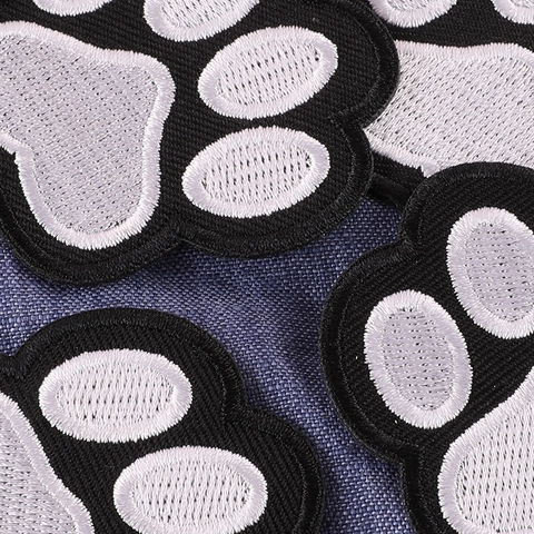 Toppa Ricamata Impronta Di Zampa Gatto Cane Applique Termoadesiva Per Giacca Zaino Cappello Accessorio Decorativo