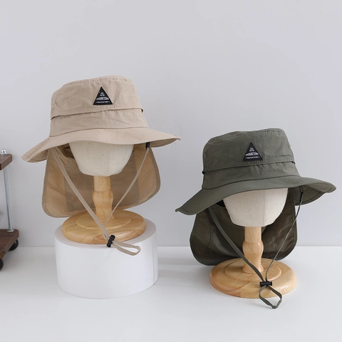 Cappello Da Sole All'Aperto Ad Asciugatura Rapida Con Protezione Per Il Collo Protezione UV Cappello Alla Pescatora Per Bambini