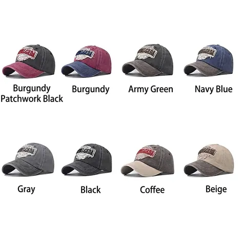 Cappellino Da Baseball In Cotone Lavato Vintage Ricamo Testa Di Toro Patch Stile Western Americano Cowboy Unisex