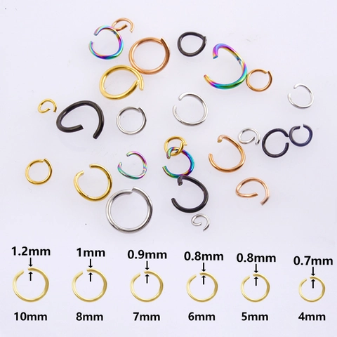 Open Jump Rings 304 Stainless Steel DIY Jewelry Making Connectors For Necklace Bracelet Earring Piercing Accessories