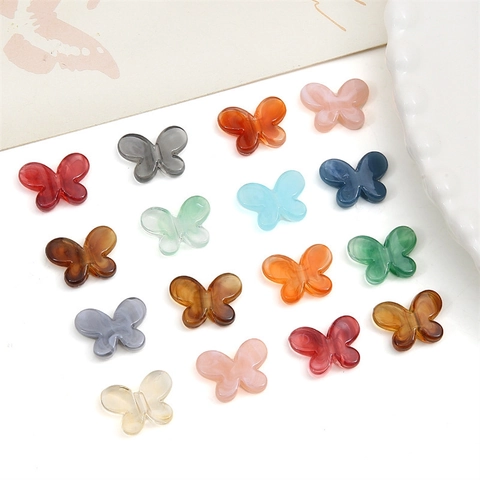 Vlinder Kralen Acryl Transparant Verloop Losse Kralen Voor DIY Sieraden Maken Telefoonkettingen Handgemaakte Knutselaccessoires