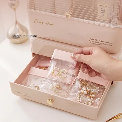 Transparent PVC Jewelry Storage Bag Anti Oxidation Zip Lock Bag For Earrings Necklace Ring Portable Travel Jewelry Organizer
