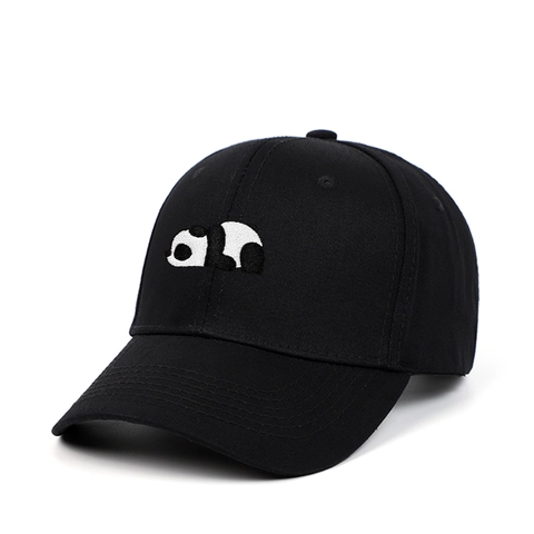 Casquette De Baseball Avec Broderie Panda Coton Ajustable Chapeau De Sport De Plein Air Hommes Femmes