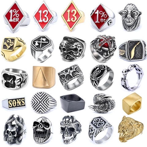 Stainless Steel Skull Rings