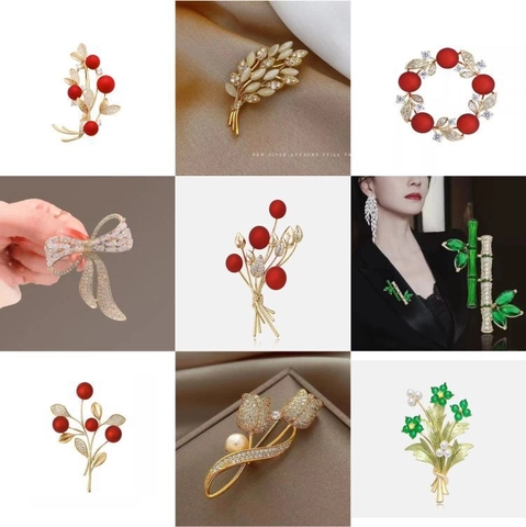 Spille Eleganti In Lega Fiore Animale Con Strass Perla Artificial Smalto Intarsio Spilla Da Risvolto Moda Gioielli Per Donna