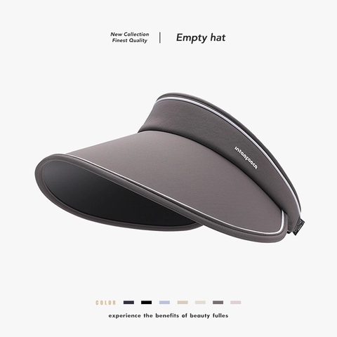 Women Sun Visor Hat Large Brim UV Protection Foldable Ice Satin Empty Top Summer Outdoor Beach Adjustable Cap