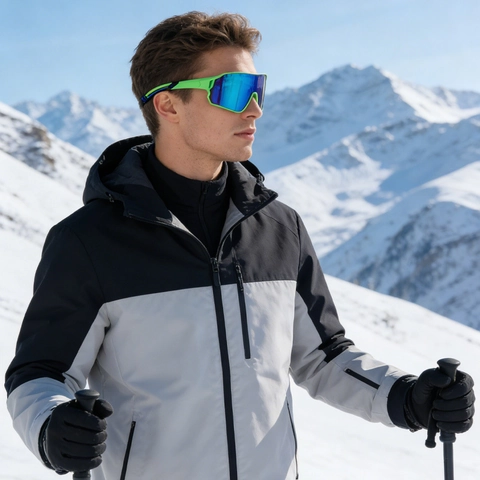 Sports Sunglasses Oversized Shield PC Frame PC Lens UV400 Protection Windproof Cycling Outdoor Mountaineering Unisex
