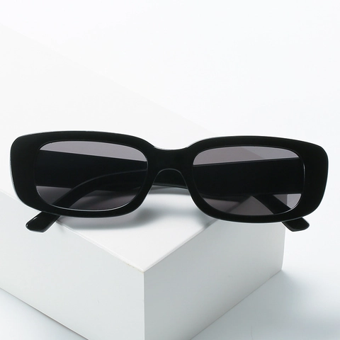 Retro Eckige Sonnenbrille Kleiner Rahmen UV400 Schutz PC AC Material Vintage Streetwear Y2K Stil Für Damen