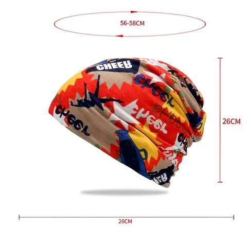 Berretto Beanie Morbido Multifunzionale Scaldacollo Fascia Maglia Poliestere Traspirante Antivento Stampa Floreale Geometrica Sport All Aperto Copricapo Unisex