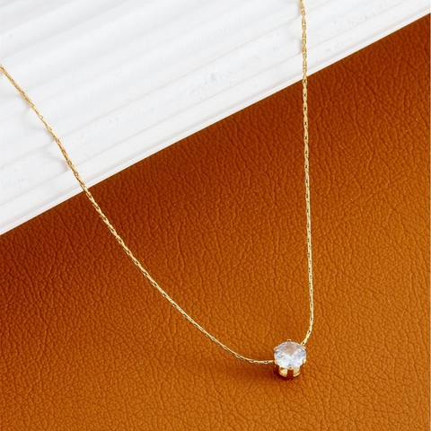 Minimalistische Zirkoon Hanger Ketting Roestvrij Staal Titanium Sleutelbeen Ketting Mode Sieraden Voor Vrouwen