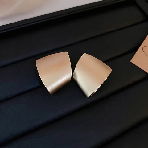 Geometric Square Knot Chain Earrings Minimalist Fashion Jewelry With 925 Sterling Silver Earring Post For Women