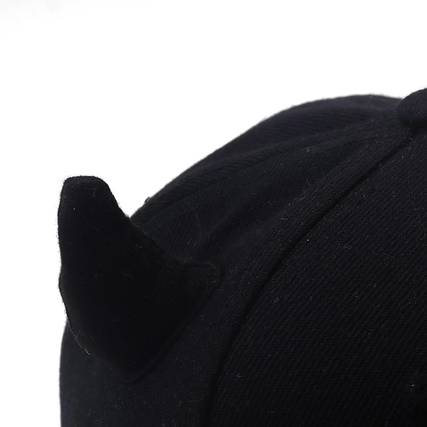 Gorra De Béisbol Con Cuernos De Diablo 3D Novedad Punk Snapback Sombrero Ala Plana Ajustable Hip Hop Deporte