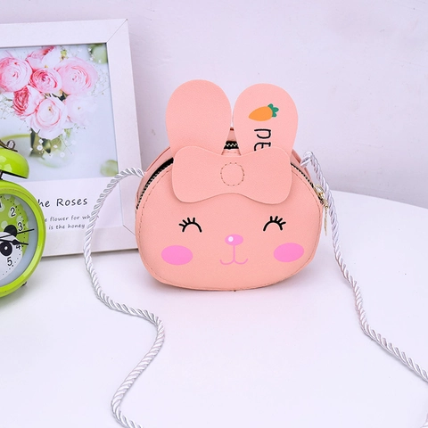Kids Cute Animal Crossbody Bag PU Leather Mini Cartoon Coin Purse For Girls Toddler Small Messenger Shoulder Bag