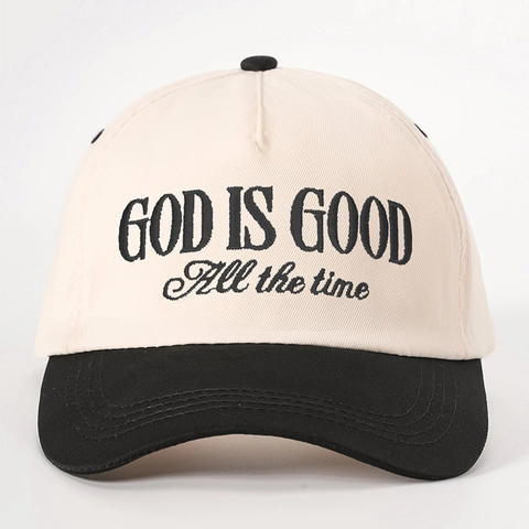 Casquette De Baseball Brodée God Is Good Color Block Vintage Réglable Chapeau De Soleil De Sport De Plein Air Pour Femmes Hommes