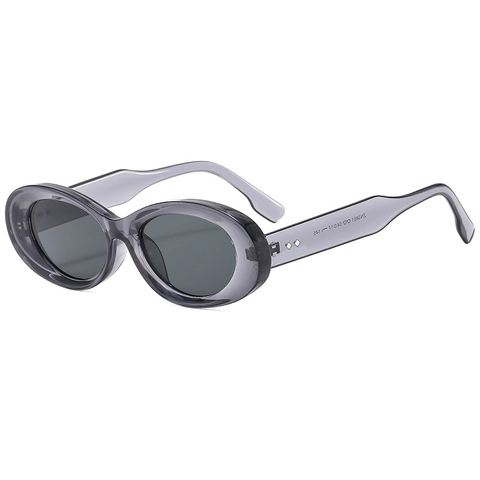 Gafas De Sol Ovaladas Retro Marco Pequeño Protección UV400 Montura PC Lente AC Vintage Hip Hop Punk Moda Para Mujeres Hombres