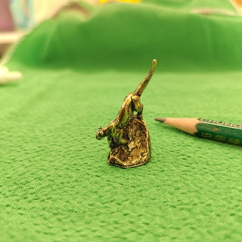 Statuetta Di Leopardo In Miniatura Statua Di Pantera In Lega Di Ottone Vintage Ornamento Animale Scrivania Ufficio Casa
