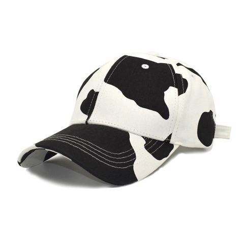 Berretto Da Baseball Cotone Traspirante Protezione Solare Outdoor Viaggio Stampa Mucca Leopardo Scacchi Regolabile Uomo Donna
