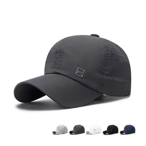 Gorra De Béisbol Secado Rápido Transpirable Perforada Láser Sombrero Sol Deporte Ajustable Exterior Correr Pesca Para Hombres Mujeres