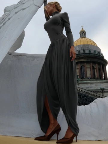 Tuta Da Donna Sexy A Collo Alto Manica Lunga Vestibilità Aderente Gamba Larga Tinta Unita Streetwear Poliestere Spandex