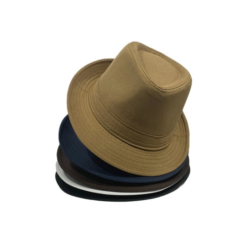 Classic Fedora Hat Polyester Cotton Breathable Sun Protection British Jazz Style Panama Cap Unisex Solid Color