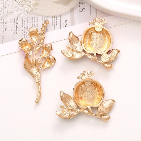 Accessori Per Gioielli DIY Fiore Di Melograno Tulipano In Lega Di Zinco Strass Smalto Ciondoli Per Decorazione Scarpe