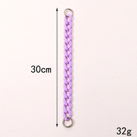 Acrylic Bag Chain Strap Candy Color Marble Texture Detachable Handbag Handle Accessory For Phone Case Cute Decoration