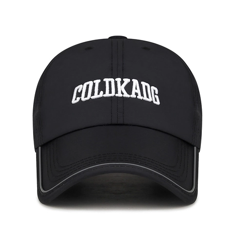 Quick Drying Polyester Baseball Cap With Long Brim Reflective Edge Laser Perforated Breathable Sun Hat Outdoor Sports Adjustable Summer Cap
