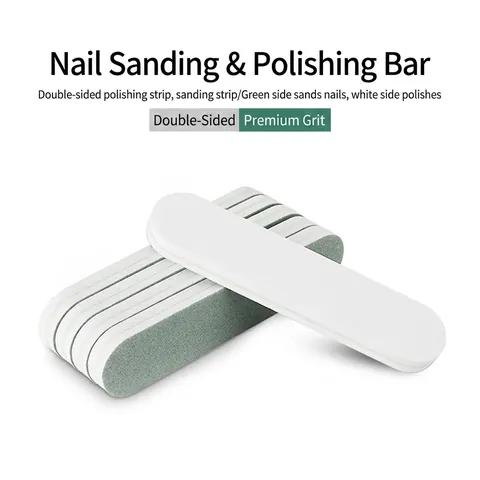 Mini Sponge Nail Files Double Sided Manicure Polishing Buffer Strips High Resilience Professional Nail Art Care Tools
