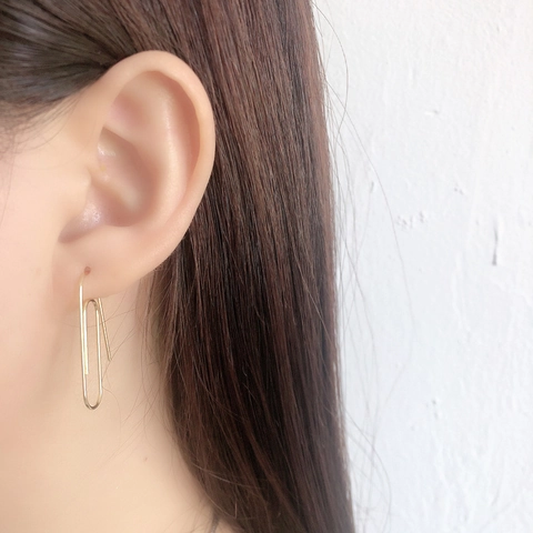 Minimalist EH1000 925 Sterling Silver Paperclip Earrings For Women Geometric Ins Style Dangle Ear Hooks Fashion Jewelry Accessories