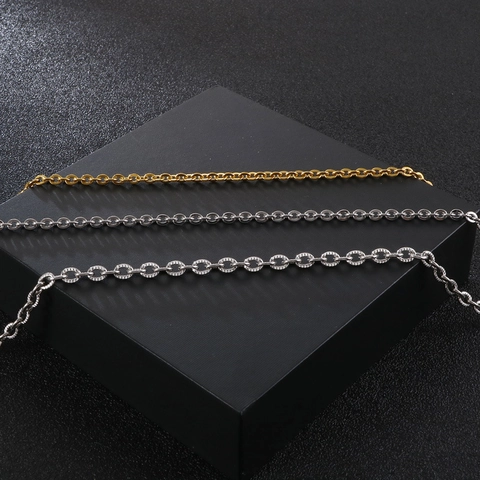 Minimalistische Gliederkette Aus Edelstahl Einfache O-Kette Basic Halsschmuck Für Herren Damen Unisex Schmuck