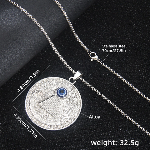 Collana Con Ciondolo Piramide Occhio Della Provvidenza Con Strass Ciondolo In Lega E Catena In Acciaio Inossidabile