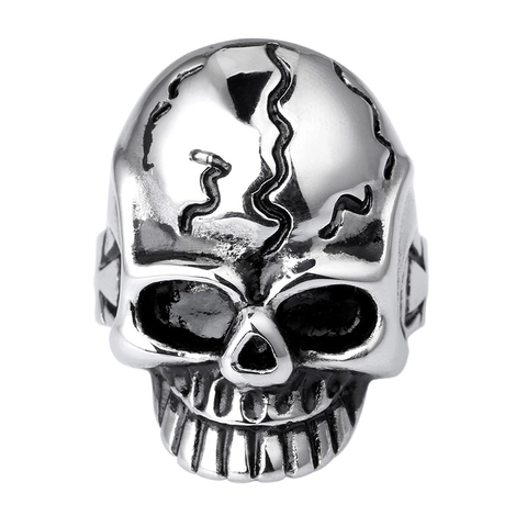 Anello Teschio Da Uomo Acciaio Inossidabile 316 Mummia Gotico Rock Punk Hip Hop Gioielli Da Dito