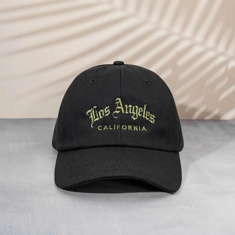 Baseball Cap Cotton Sun Protection Los Angeles Letter Embroidery Adjustable Strap Casual Sport Sun Hat For Women Men