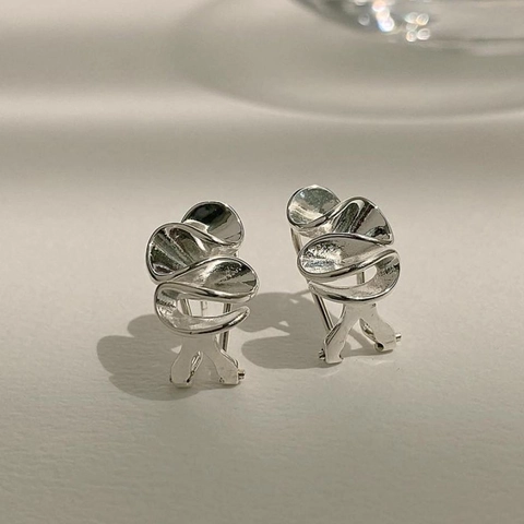 Gedrehte Irreguläre Abstrakte Falten Ohrstecker Mit 925 Sterling Silber Ohrringpfosten Minimalistischer Schmuck Für Frauen