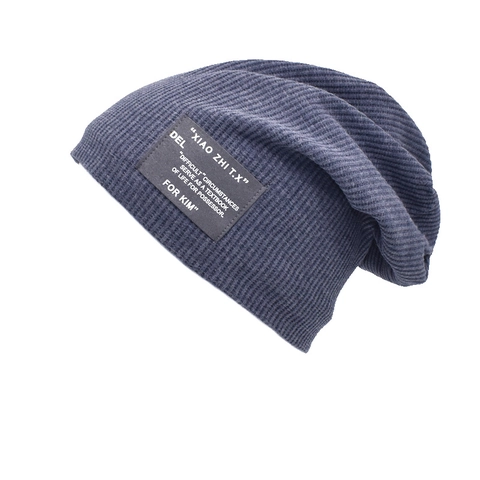 Berretto Beanie In Maglia Misto Cotone Poliestere Caldo Cappello Invernale Con Toppa In Tessuto Per Donna E Uomo Esterno