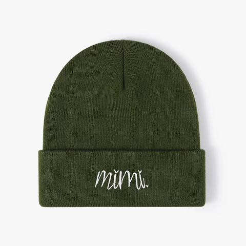Acrylic Knitted Beanie Hat Warm Winter Cuff Cap Letter Embroidery For Men Women Unisex Soft Casual Style