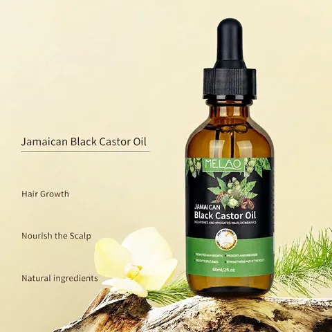 Huile De Ricin Noire Jamaïcaine Pure Naturelle Pressée À Froid Pour La Croissance Des Cheveux Force Et Hydratation