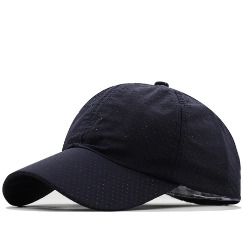 Breathable Mesh Baseball Cap Laser Perforated Sun Protection Outdoor Sports Hat Adjustable Quick Dry For Men Women