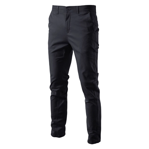 Men Casual Chino Pants Cotton Twill Straight Fit Breathable Business Trousers Solid Color Multi Pocket Long Bottoms