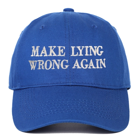 Casquette De Baseball Broderie Make Lying Wrong Again Coton Ajustable Dad Hat Loisirs Sport De Plein Air