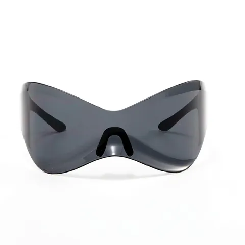 Oversized Vizier Zonnebril Uit Één Stuk UV400 Bescherming Futuristische Y2K Cyberpunk Stijl Wikkelbril Voor Heren Dames