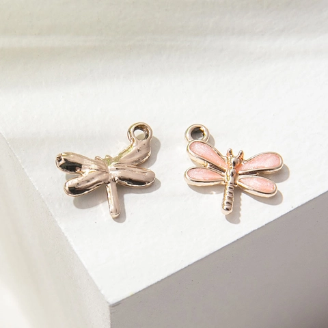 Dragonfly Charms Alloy Enamel Pendants For DIY Jewelry Making Colorful Insect Necklace Bracelet Accessories