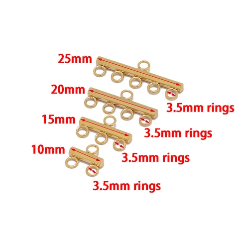 Stainless Steel Multi-Strand Jewelry Connector Multi-Row Slider Tube End Clasp For DIY Necklace Bracelet Making Findings