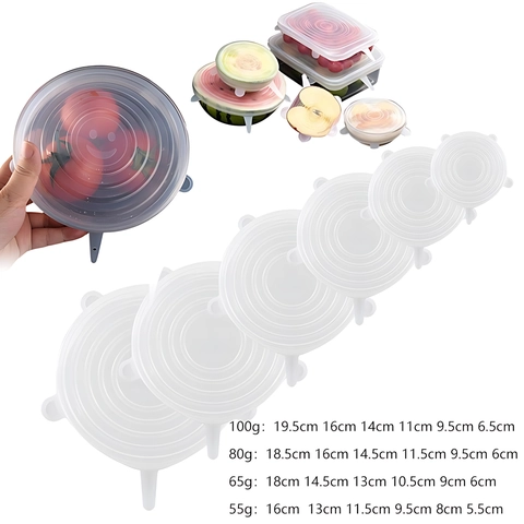 Coperchi Elastici In Silicone Per Alimenti Riutilizzabili Coperture Elastiche Per Ciotole Sigillo Universale Per Contenitori Cucina