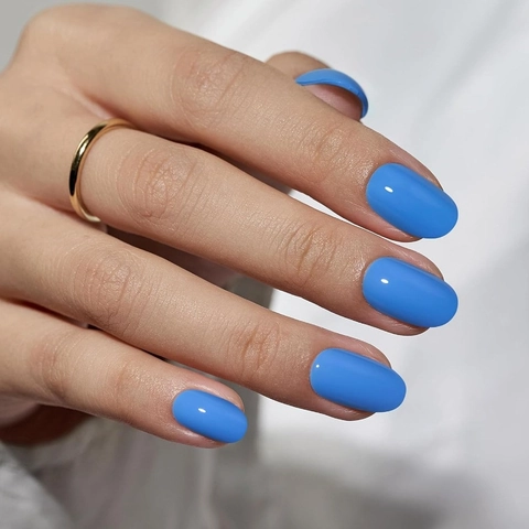 Glossy Solid Color Press On Nails Long Almond Oval Shape Full Cover Wearable Minimalist Elegant Artificial Manicure For Women