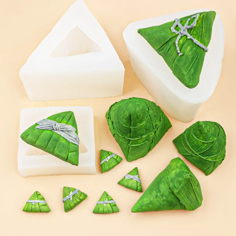 Molde De Silicona Zongzi Festival Barco Dragón 3D Bola De Arroz DIY Vela Jabón Hornear Herramientas Artesanía Decoración