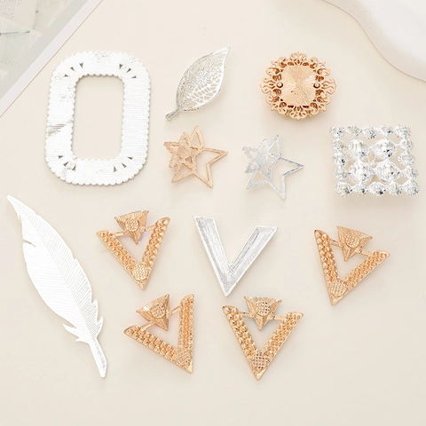 Rhinestone Legierung Künstliche Perle Stern Feder V Form DIY Anhänger Für Schmuckherstellung Handyhülle Schuh Zubehör Dekoration